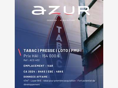 VENTE Tabac Presse Loto PMU dans le Var
