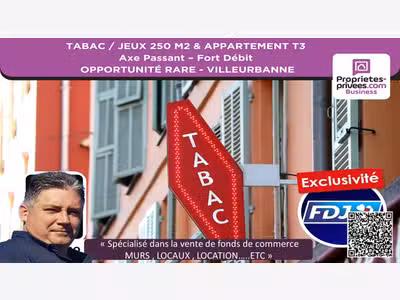 Cession FDC tabac FDJ 250m² à Villeurbanne empl N1