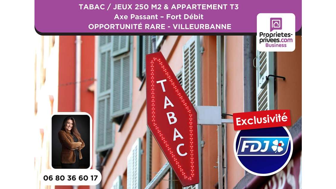 Vente FDC tabac FDJ 250m² à Villeurbanne empl N1