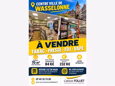 Fonds de commerce à vendre Wasselonne