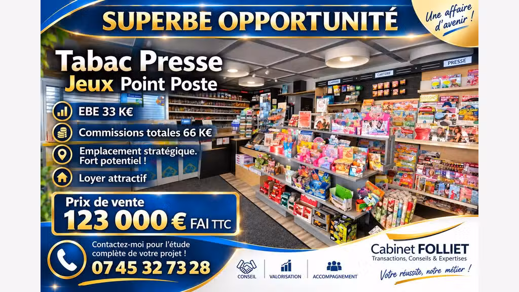 Fonds de commerce tabac presse à vendre à Wimmenau