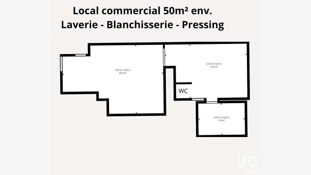 Vente laverie automatique + blanchisserie à Targon