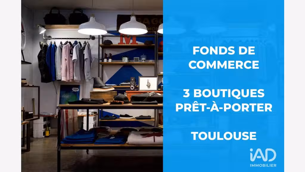 Vente 3 boutiques de prêt-à-porter à Toulouse