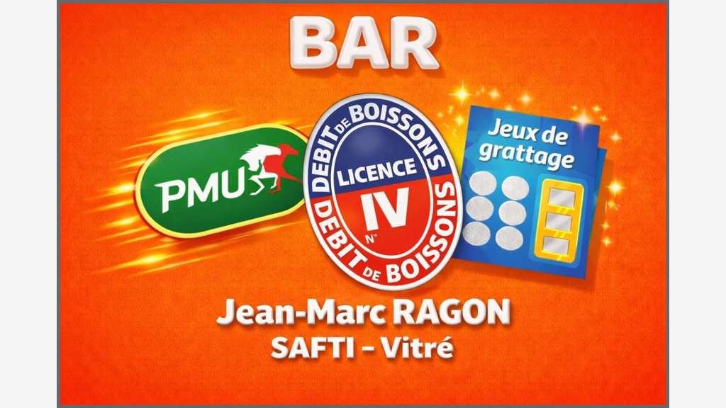 Vente bar PMU Jeux de grattage à Vitré centre