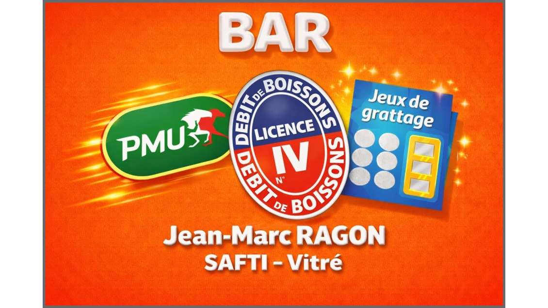 Vente bar PMU Jeux de grattage à Vitré centre