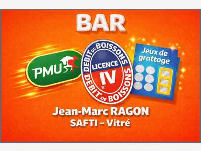 Vente bar PMU Jeux de grattage à Vitré centre