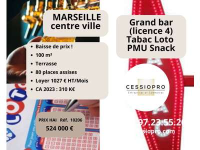 Vente Bar - Brasserie - Tabac à Marseille 15e