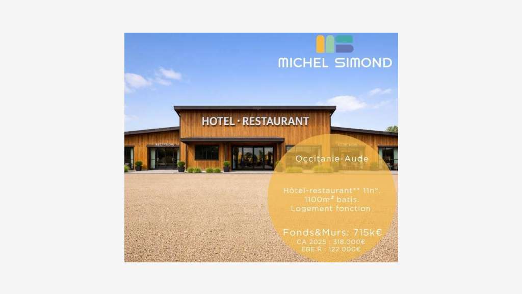 Vente hôtel restaurant de charme dans l'Aude 