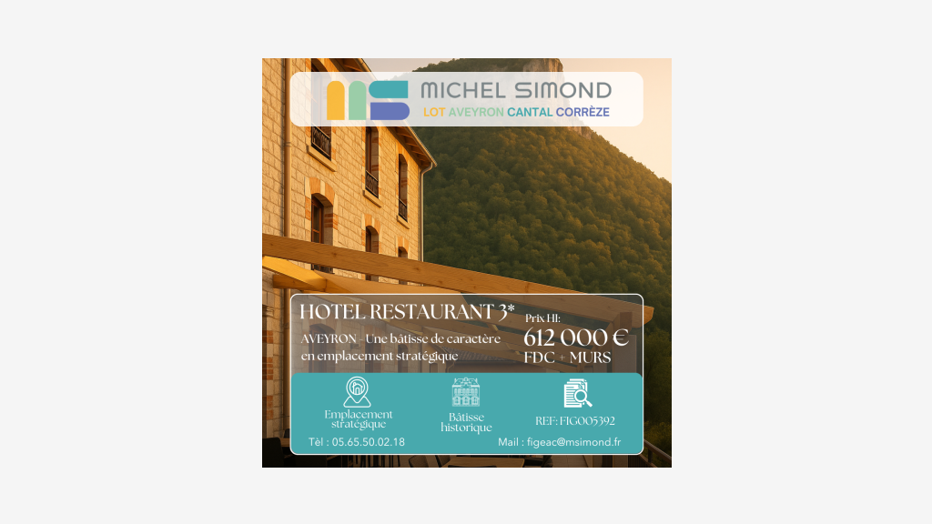 AV fonds et murs hôtel-restaurant de charme 12
