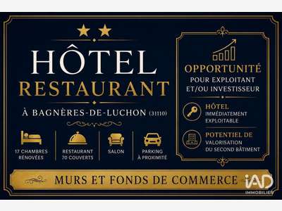 Vente hôtel restaurant 2 ** à Bagnères-de-Luchon