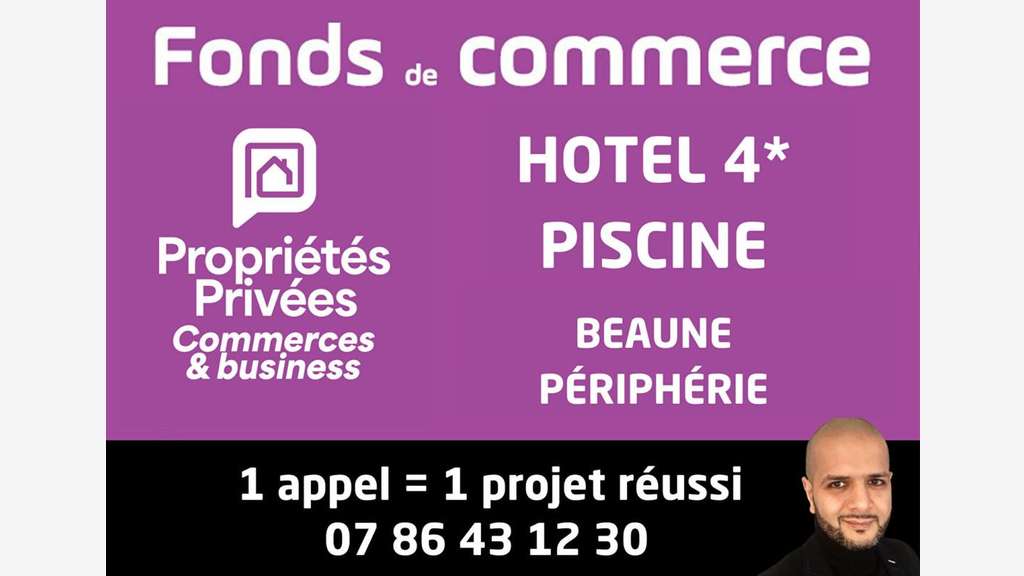 Vente hôtel 4 **** avec piscine à Beaune 21200