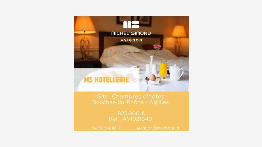 Vente FDC gîte chambres d'hôtes dans les Alpilles