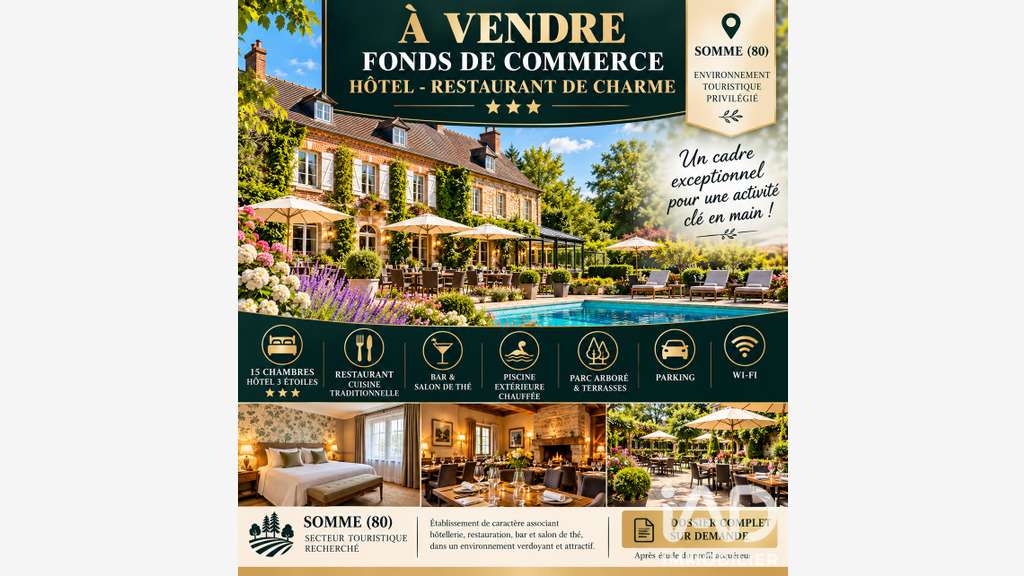Vente hôtel de charme *** à Bouin-Plumoison
