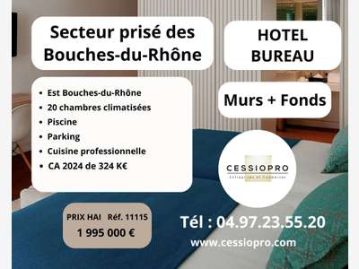 AV hôtel bureau murs + FDC secteur prisé Ceyreste