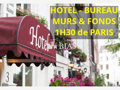 Hôtel bureau à vendre murs & fonds à 1h30 de Paris
