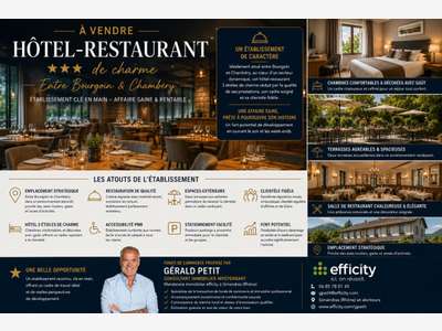 Vente hôtel restaurant *** en Isère