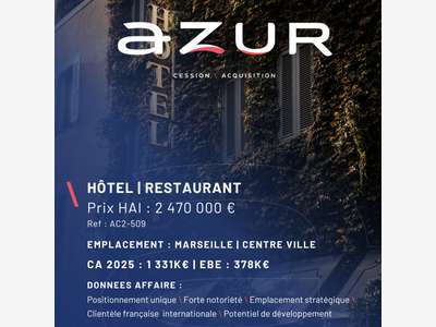 VENTE Hôtel de caractère à Marseille