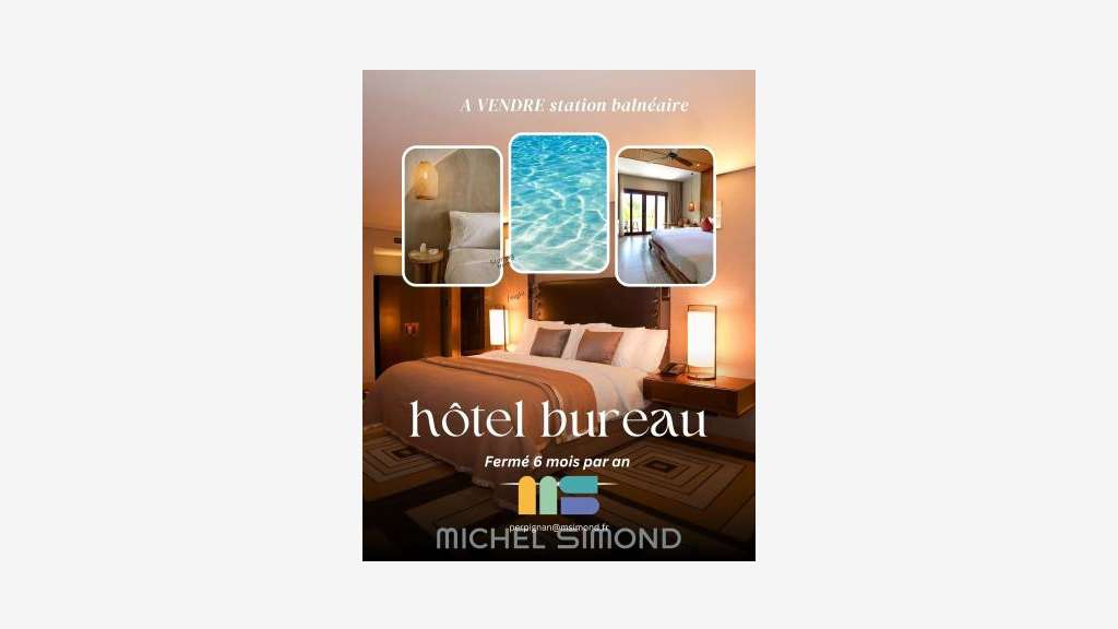 Vente hôtel bureau en station balnéaire du 66