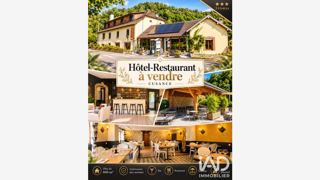 Vente hôtel restaurant *** murs + fonds à Cusance