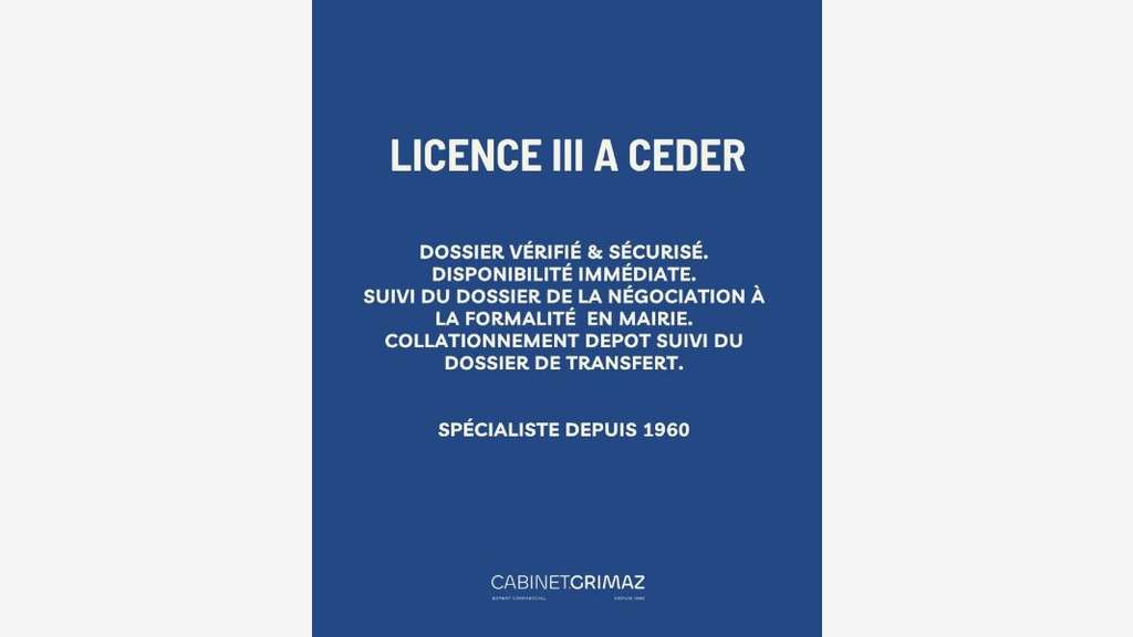 Vente licence débit de boissons à Antibes