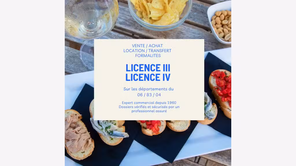 Vente FDC Licence débit de boissons à Nice