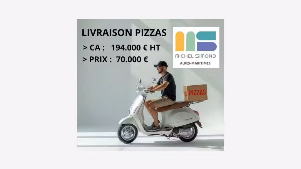 Cède FDC livraisons de pizzas vae Alpes Maritimes
