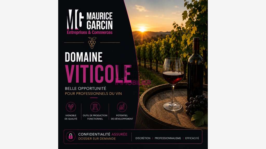 Mas en pierre, vignoble bio AOP à vendre Ventoux