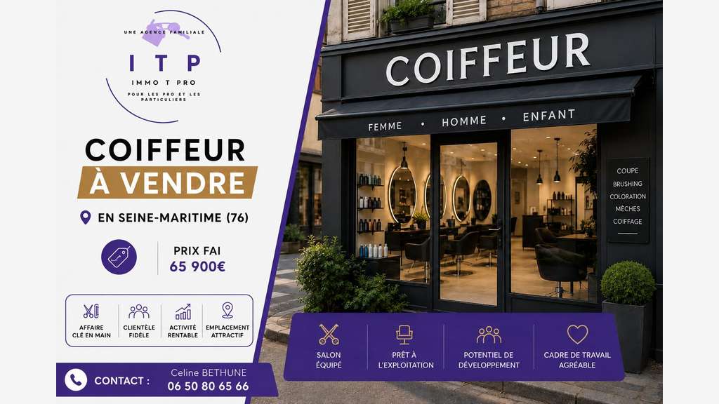 AV salon de coiffure mixte à Sotteville-Lès-Rouen