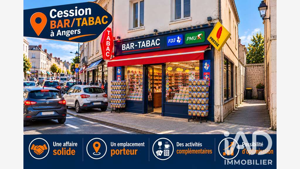 Vente commerce bar tabac FDJ de 200m² à Angers