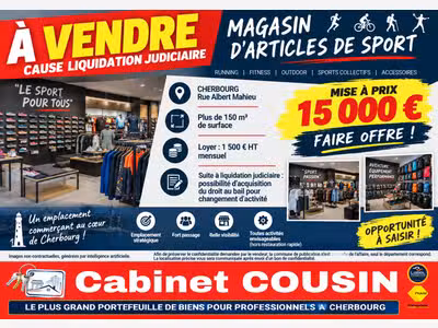 Vente FDC articles de sports accessoires Cherbourg