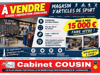 Vente FDC articles de sports accessoires Cherbourg