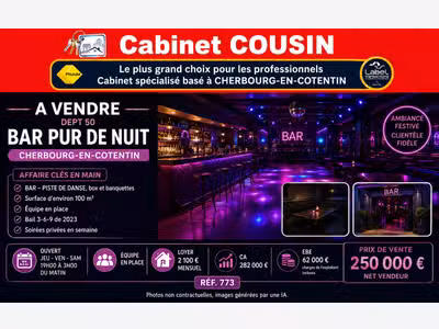 Vente bar pur de nuit sur Cherbourg Octeville