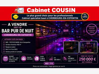 Vente bar pur de nuit sur Cherbourg Octeville