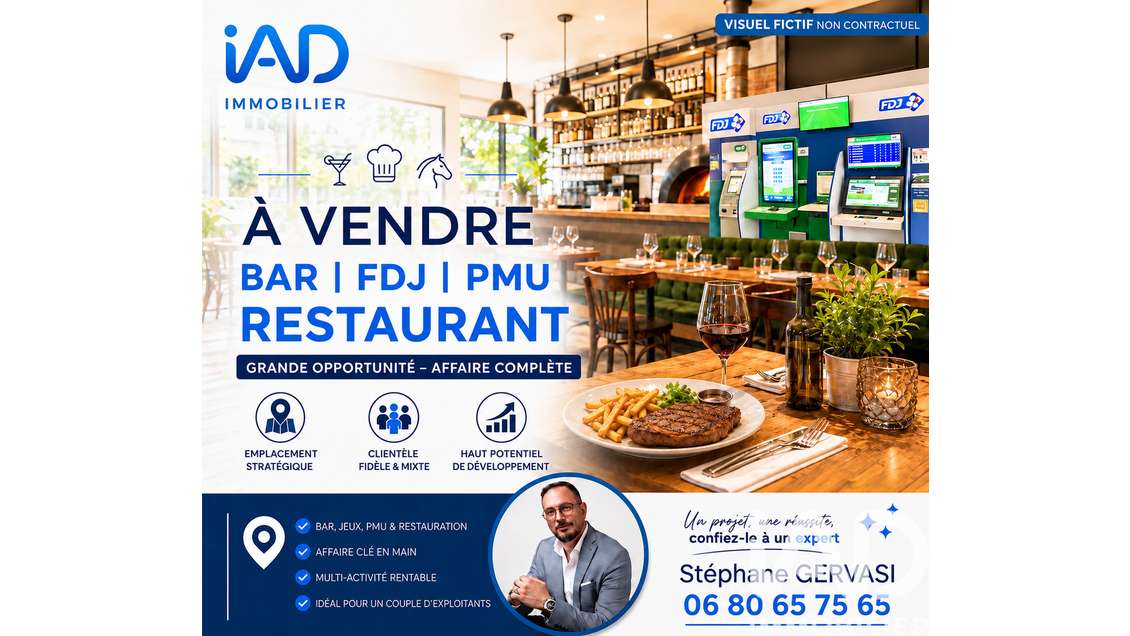 Vente FDC restauration bar PMU FDJ à Dourdan