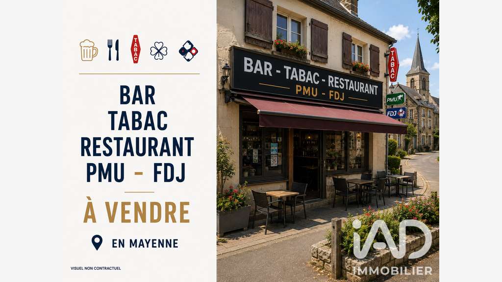 Vente bar tabac restaurant PMU FDJ prox Évron