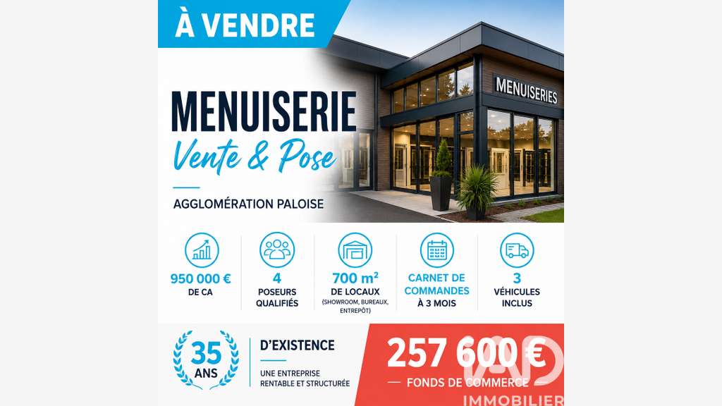 Vente FDC vente et pose de menuiseries à Gan