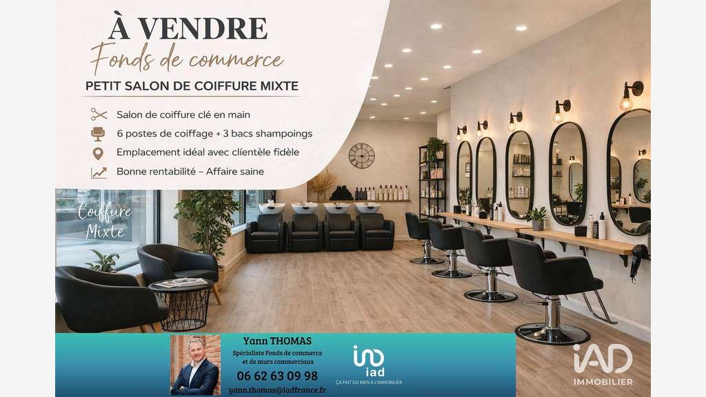 Vente salon de coiffure mixte à Gragnague