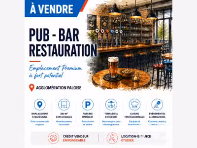 Vente bar pub en zone commerciale à Lescar