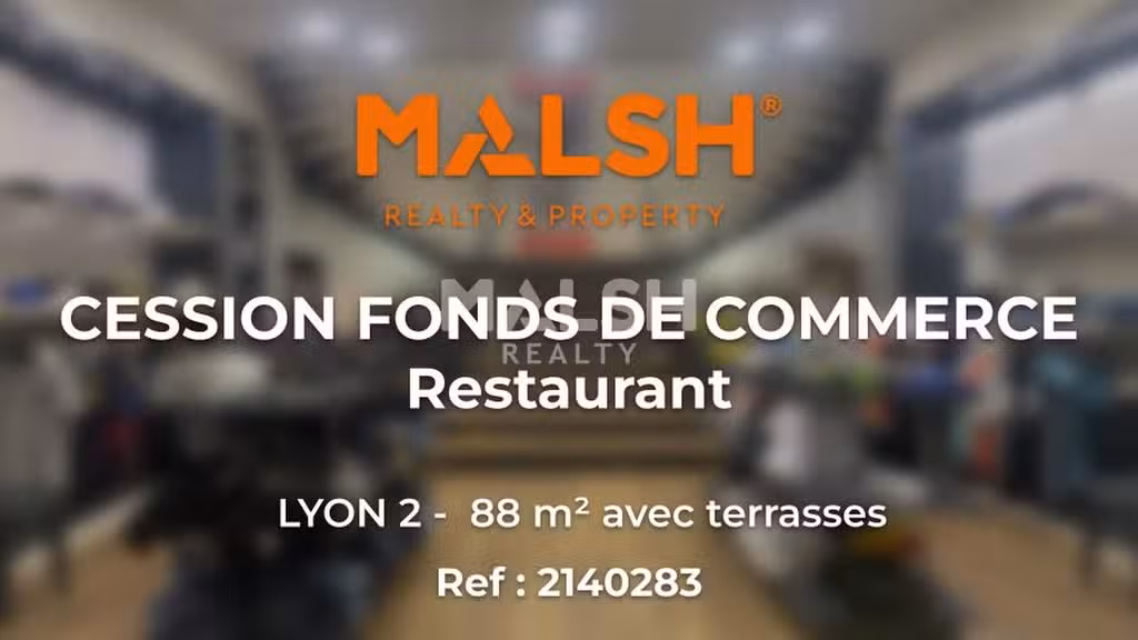 Vente FDC restaurant proche quais à Lyon 69002
