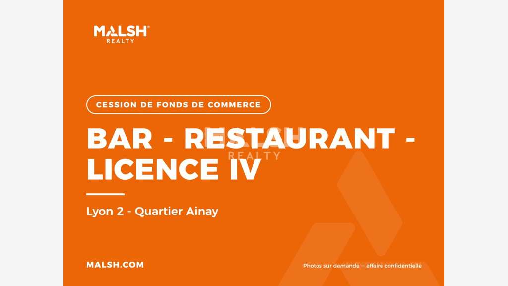 Cession restaurant Lic IV 64m² en Presqu'île Lyon