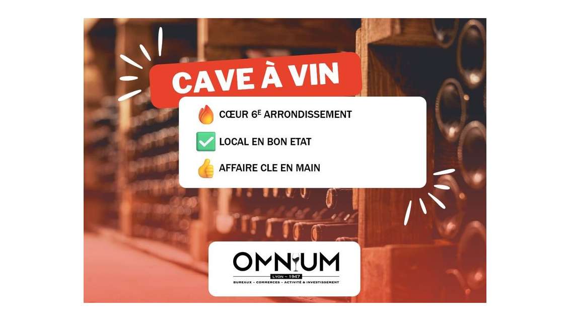 Caviste à céder à Lyon 69006 Masséna / Brotteaux