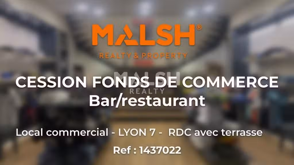 Vente fonds de commerce bar restaurant Lyon 69007