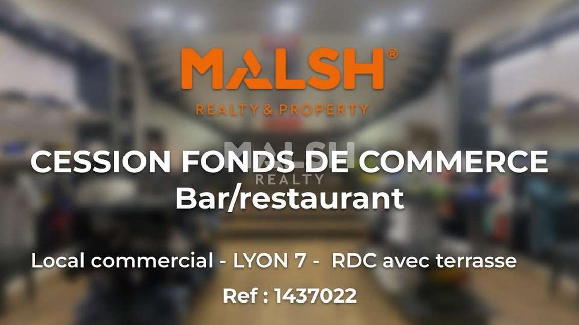 Vente fonds de commerce bar restaurant Lyon 69007