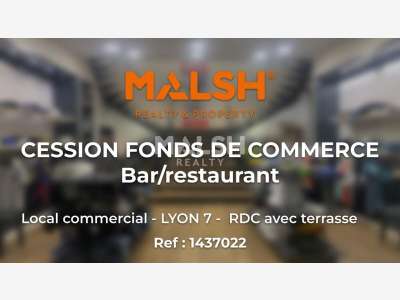 Vente fonds de commerce bar restaurant Lyon 69007