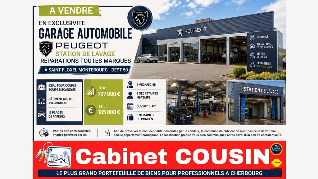 Vente garage automobiles à Saint Floxel Montebourg