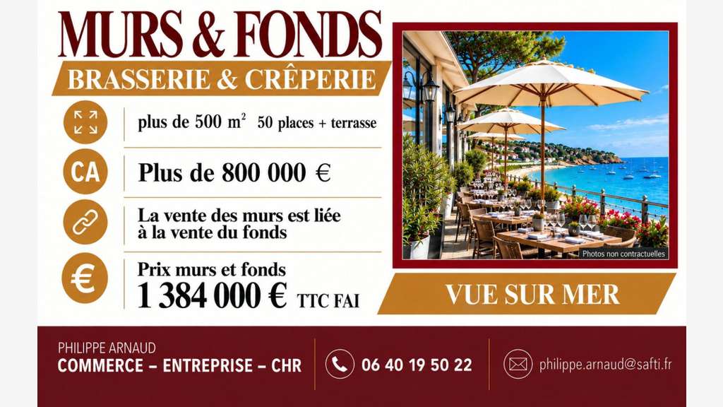 Vente brasserie lic IV à Saint-Gilles-Croix-de-Vie