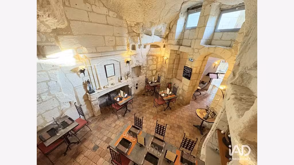 Vente restaurant village troglodyte de Turquant