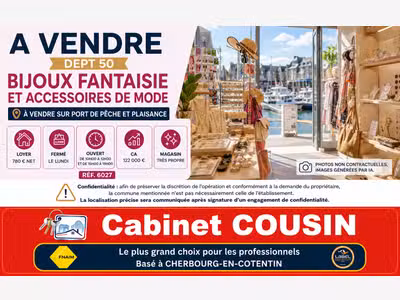 Vente bimbeloterie bijouterie fantaisie en Manche