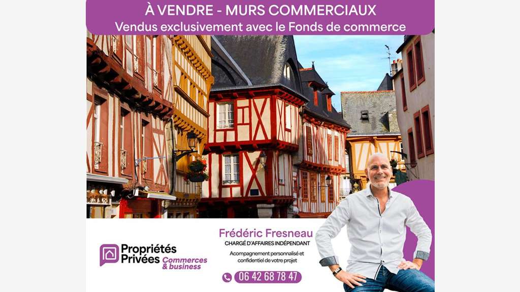 Vente murs et fdc crêperie logement Vannes centre