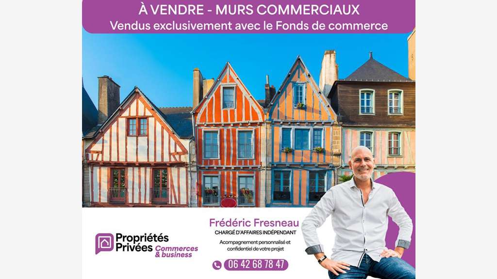 Vente murs et fdc crêperie logement Vannes centre